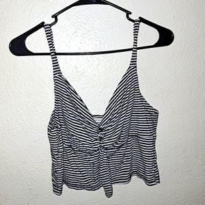 Adorable striped cropped tank top